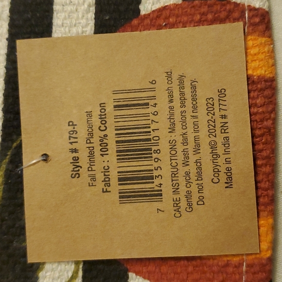 Fall Print Placements Set of 4 - Picture 4 of 5